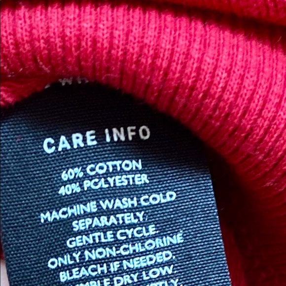 ๐ NWOT Red Ruffle Trim Sweater Jumper Sz S - Picture 5 of 5